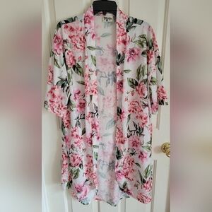 Show Me Your Mumu Pink Floral Robe Size O/S